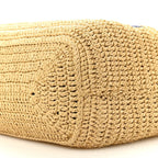 Saint Laurent Raffia Rive Gauche Tote Natural