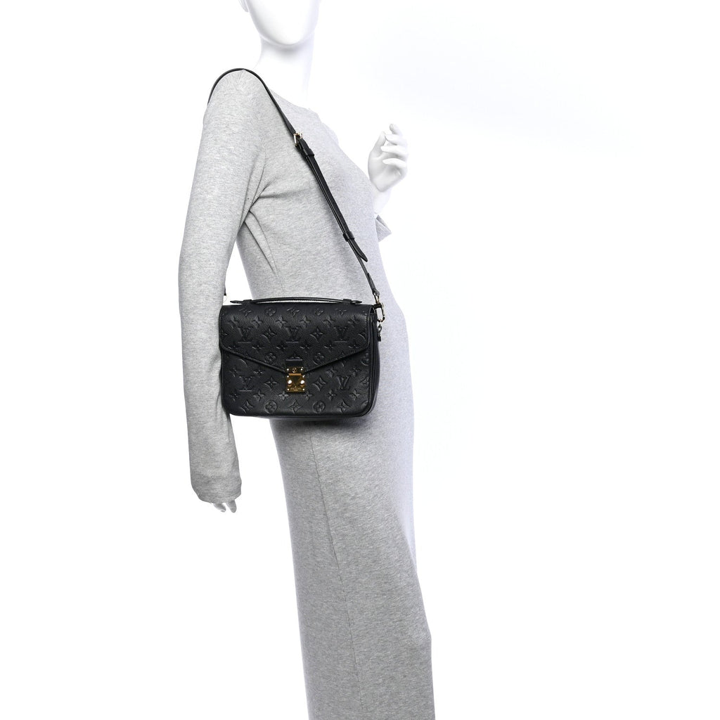 Louis Vuitton Monogram Empreinte Pochette Metis Bag Black