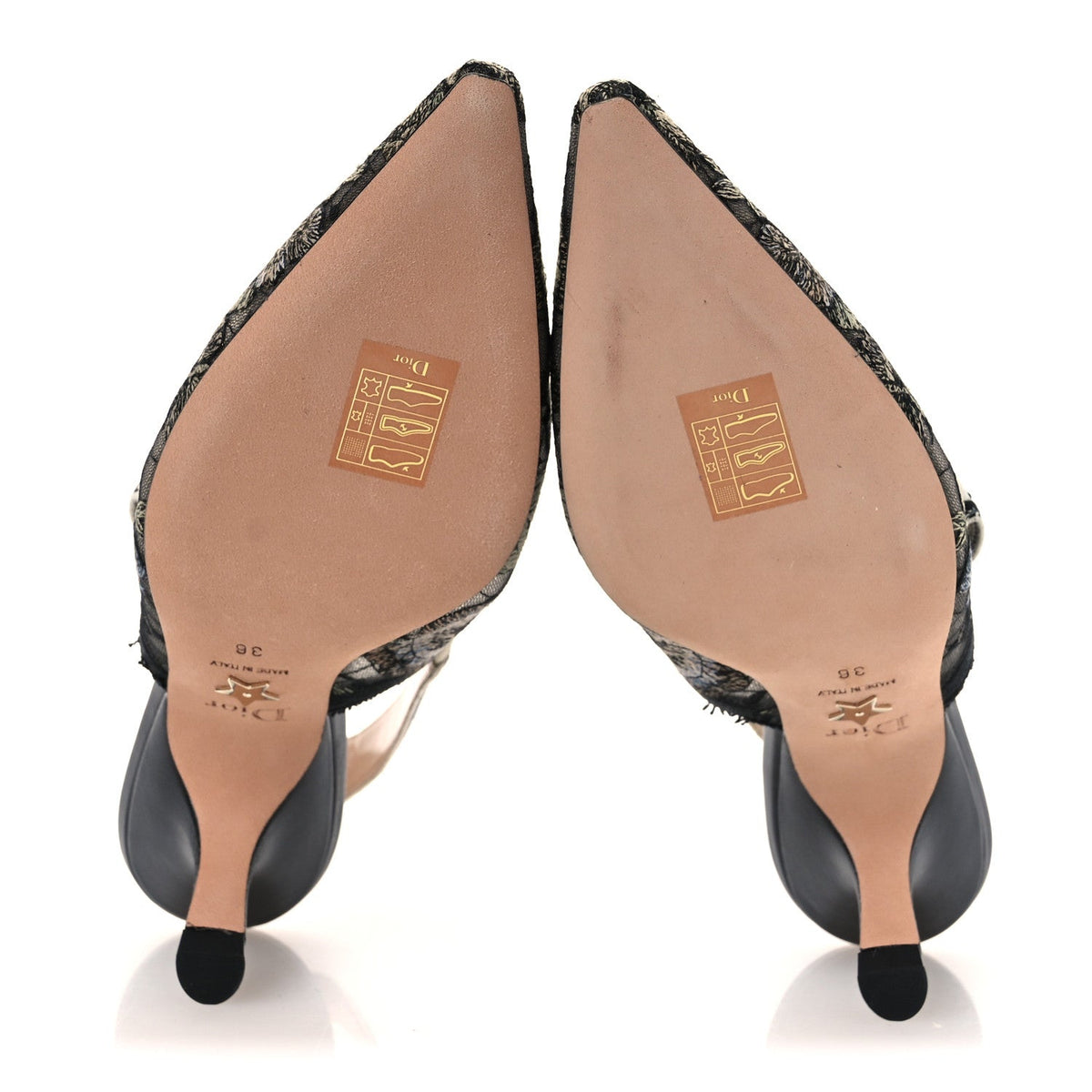 Christian Dior Mesh Women's Butterfly Embroidered J'Adior Pumps 36 Black