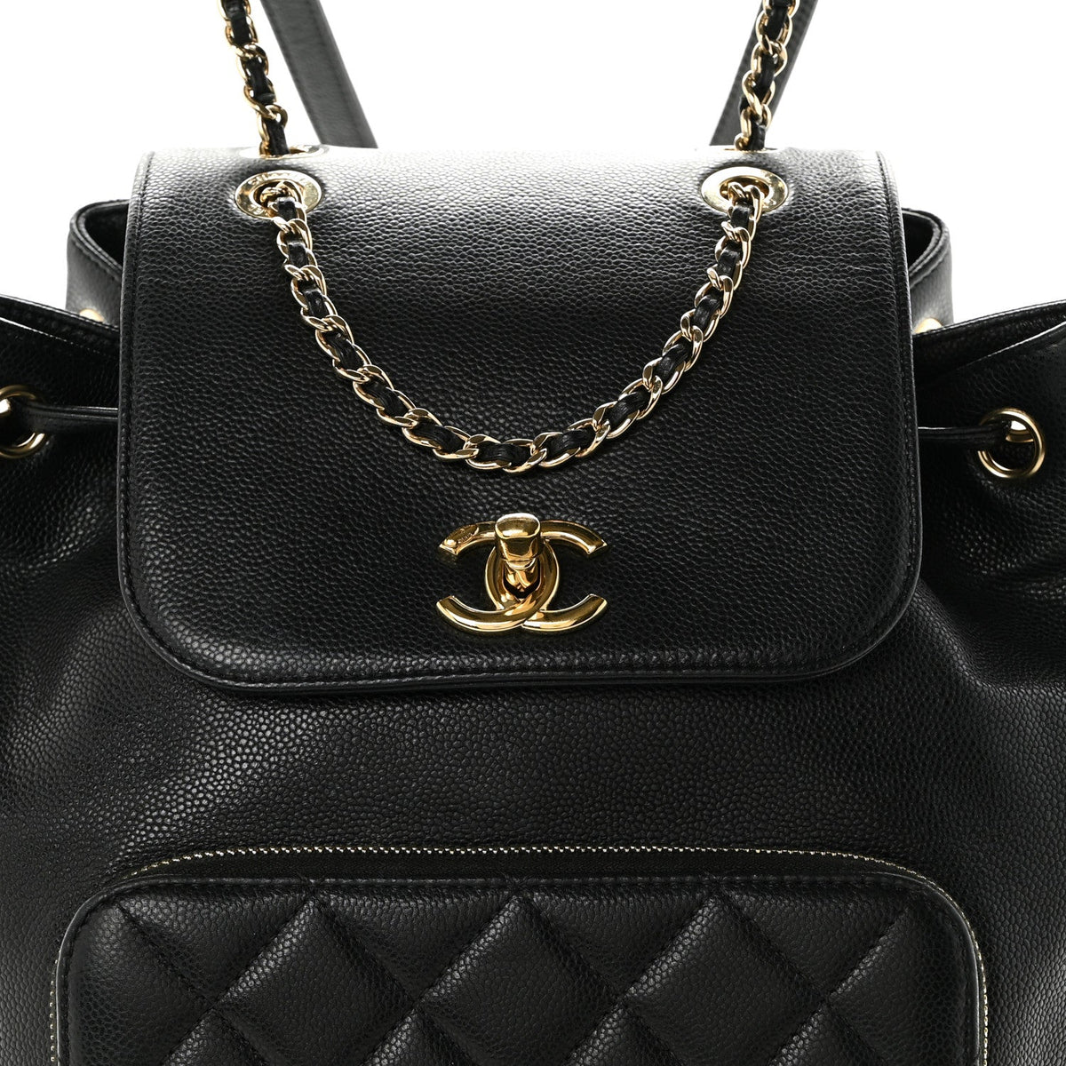 Quilted Caviar Backpack