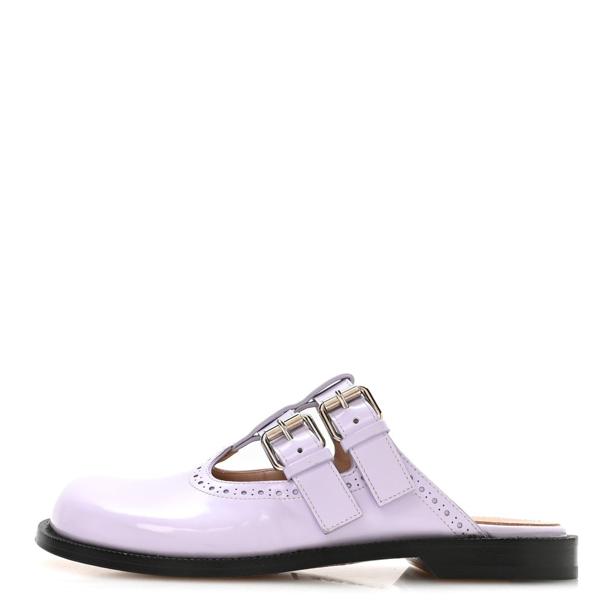 Loewe Calfskin Campo Mary Jane Women's Mules 37 Lilac