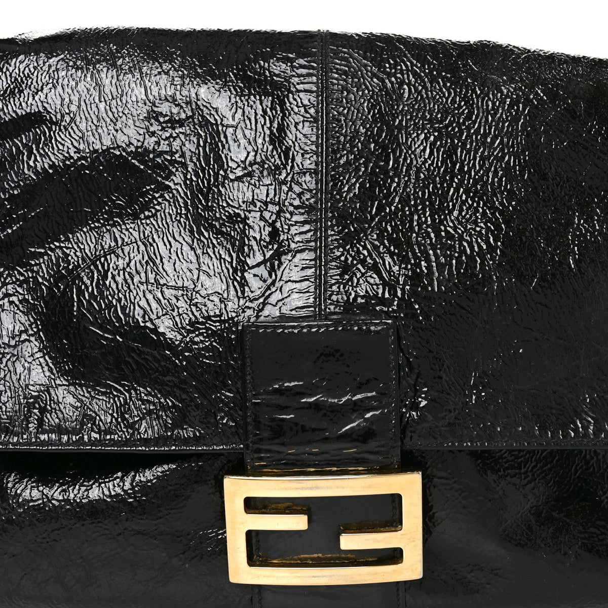 Fendi Patent Mama Baguette Black