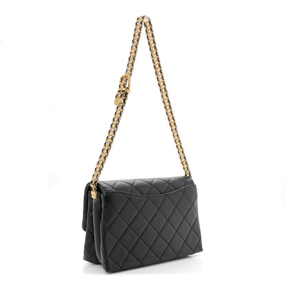 Mini Quilted Calfskin Flap Shoulder Bag