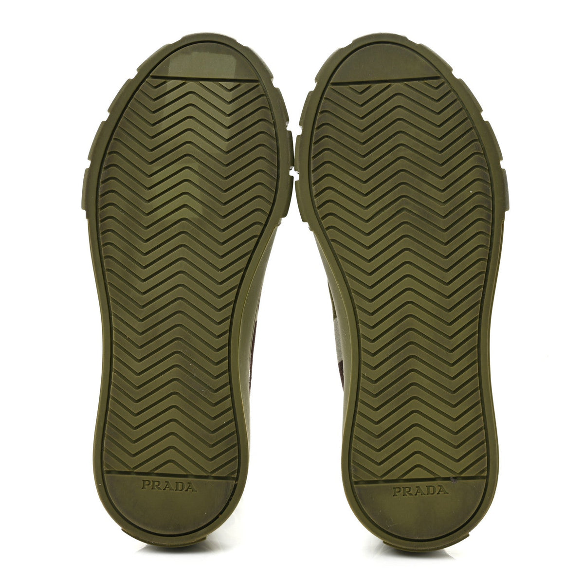 Prada Denim Women's Triangle Logo Camo Sneakers 35 Militare