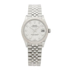 Rolex Stainless Steel 18K White Gold Diamond 31mm Datejust Watch Silver 278274