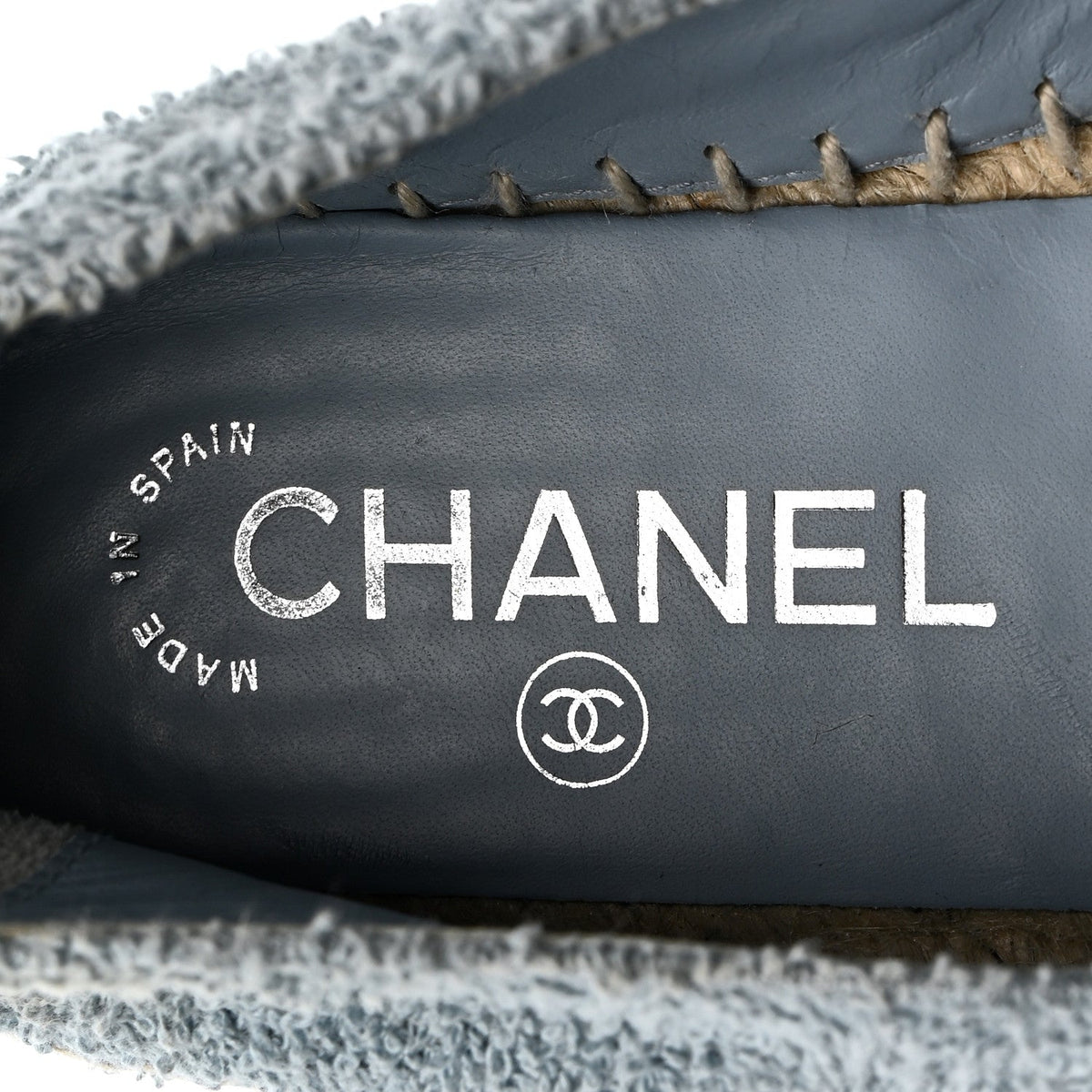 Chanel Fabric Grosgrain CC Women's Espadrilles 38