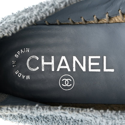 Chanel Fabric Grosgrain CC Women's Espadrilles 38