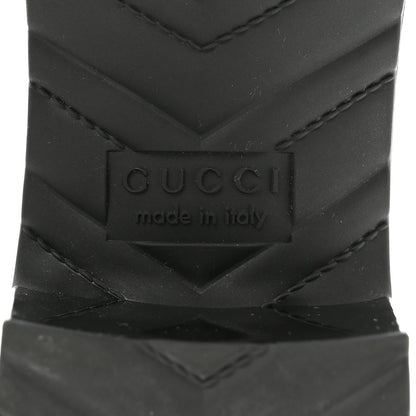 Gucci Rubber Logo Women's Platform Slide Sandals 38 Black