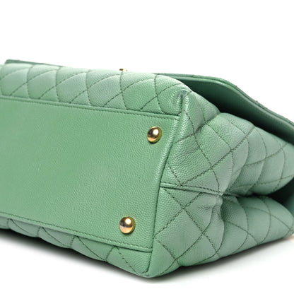 Small Quilted Caviar Flap Shoulder Bag