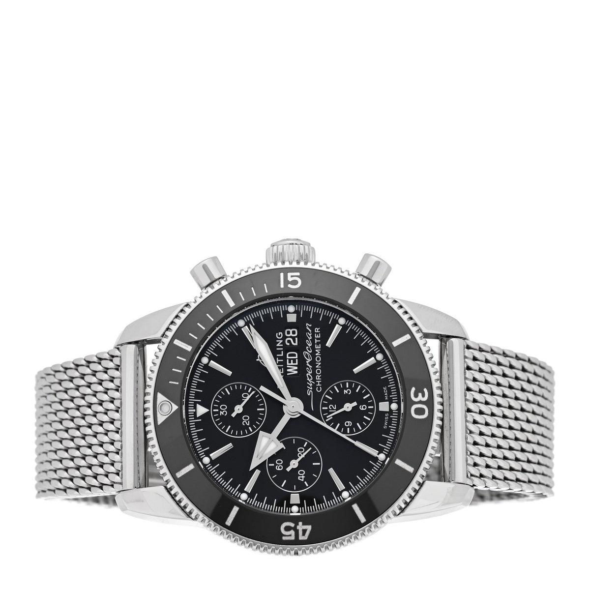 Breitling Stainless Steel 44mm Superocean Heritage Watch Black A13313