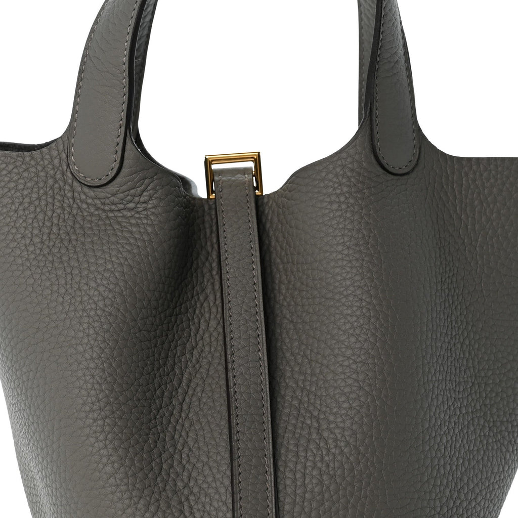 Hermes Taurillon Clemence Picotin Lock 18 PM Etain