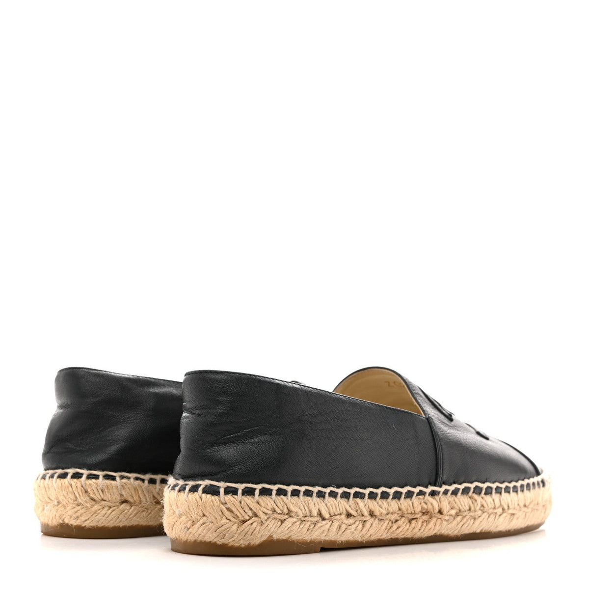 Chanel Lambskin Women's CC Espadrilles 38 Dark Navy