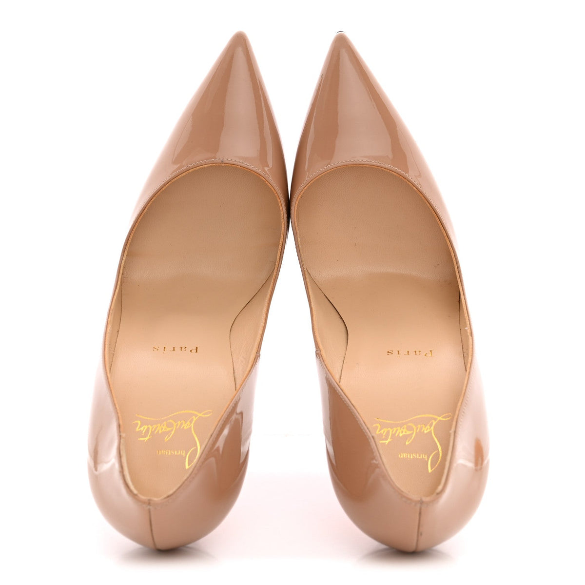 Christian Louboutin Patent Women's So Kate 120 Pumps 39 Nude