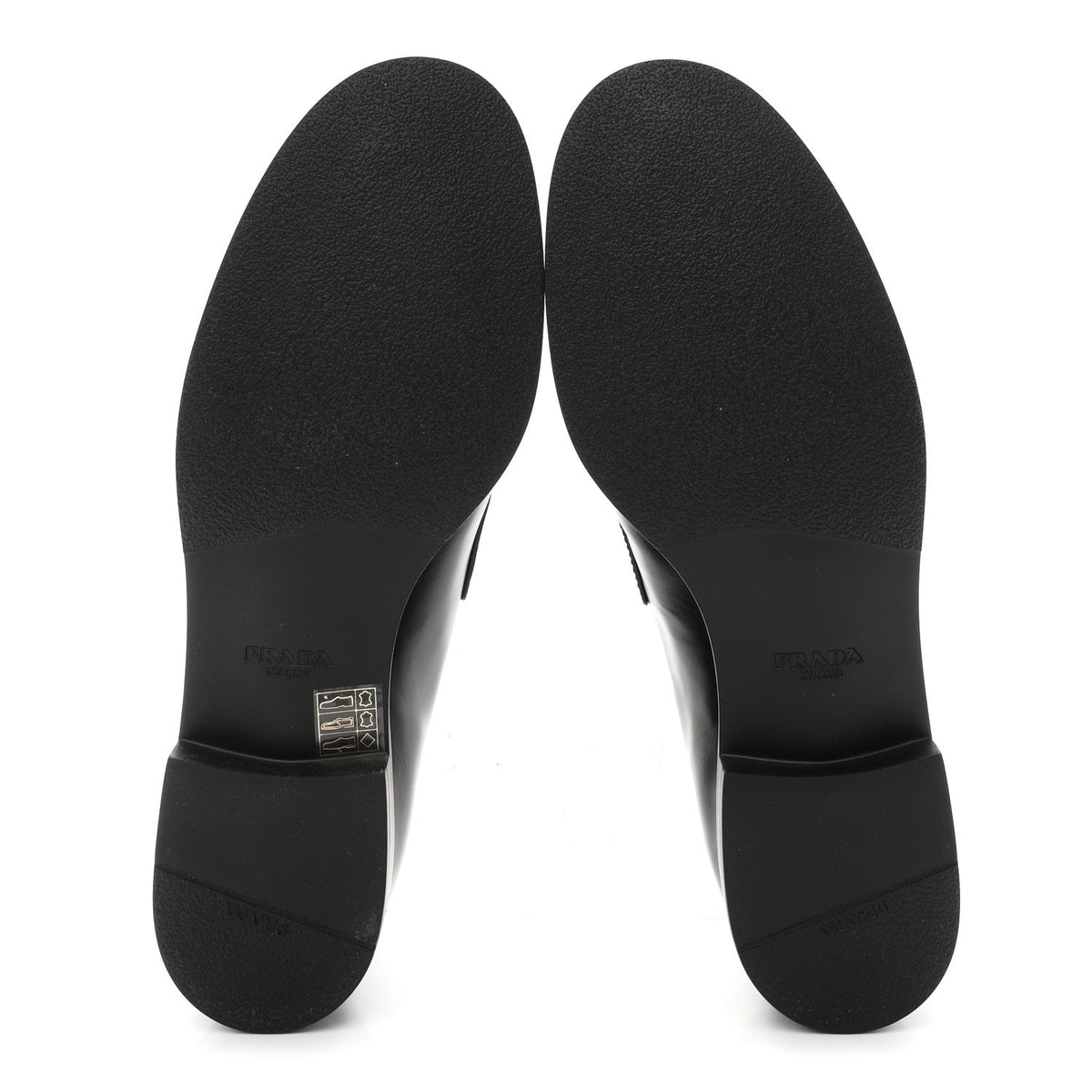 Prada Spazzolato Women's Loafers 40.5 Black