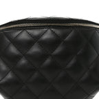 Chanel Calfskin Quilted Waist Belt Bag Black
