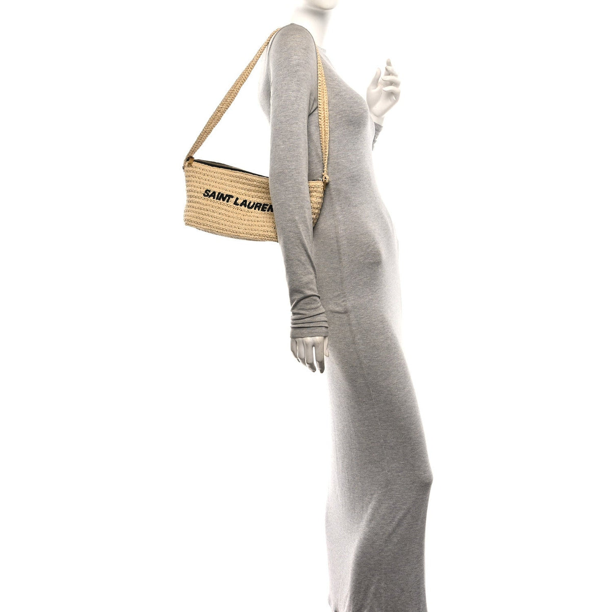 Saint Laurent Raffia Le Crossbody Naturel