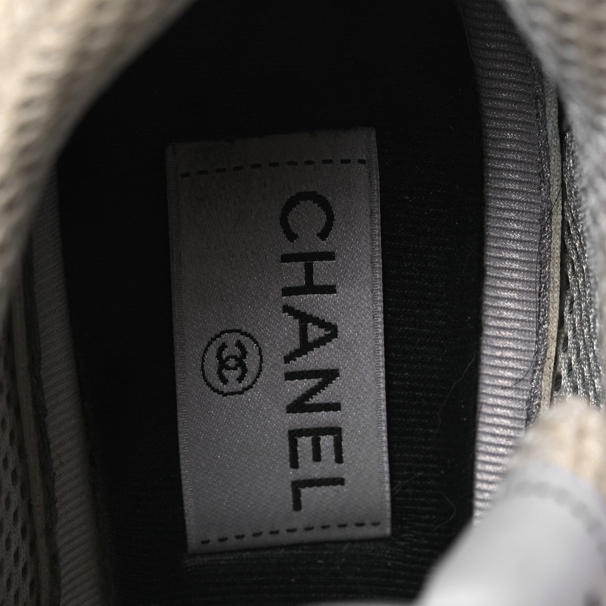 Chanel Fabric Laminated Calfskin Stretch CC Women's Sneakers