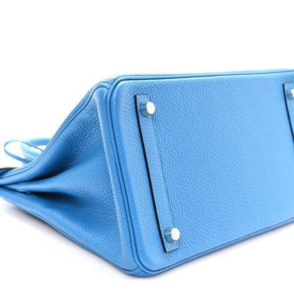 Togo Birkin 30 Bleu Zanzibar Handbag