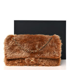Chanel Shearling Lambskin Small Souplissimo Maxi Flap Brown