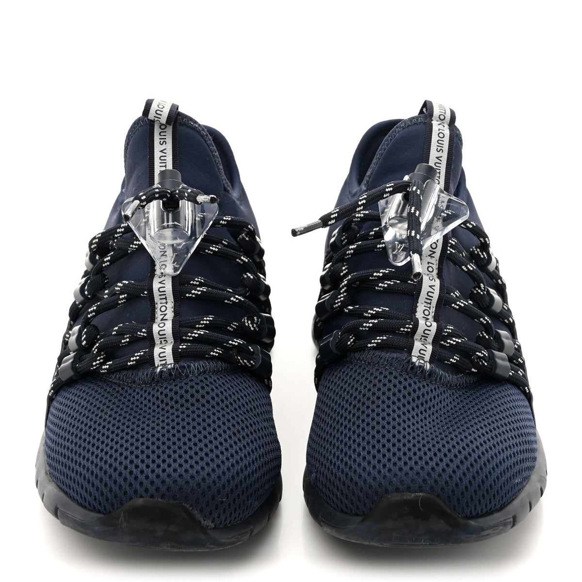 Louis Vuitton Neoprene Mesh Men's Fastlane Sneakers 37 Marine