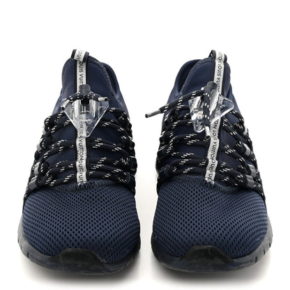 Louis Vuitton Neoprene Mesh Men's Fastlane Sneakers 37 Marine