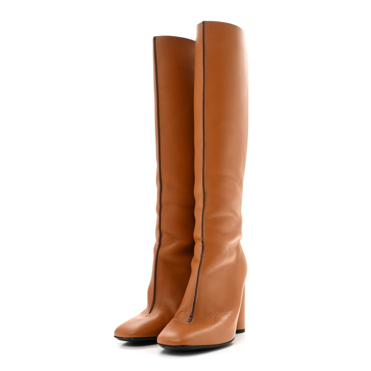 Hermes Calfskin Women's Dressage Boots 36 Beige Dore