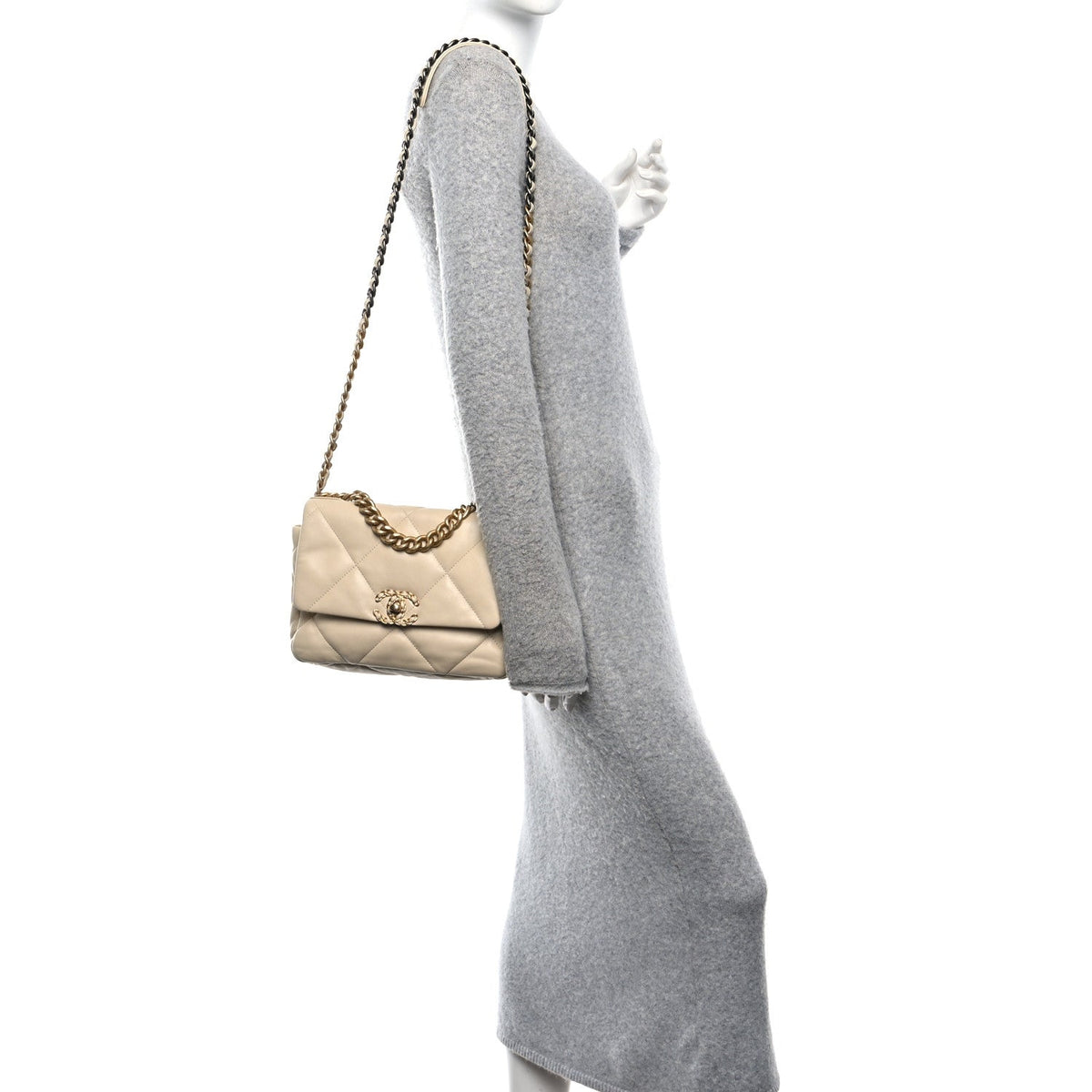 Medium Quilted Lambskin Flap Shoulder Bag