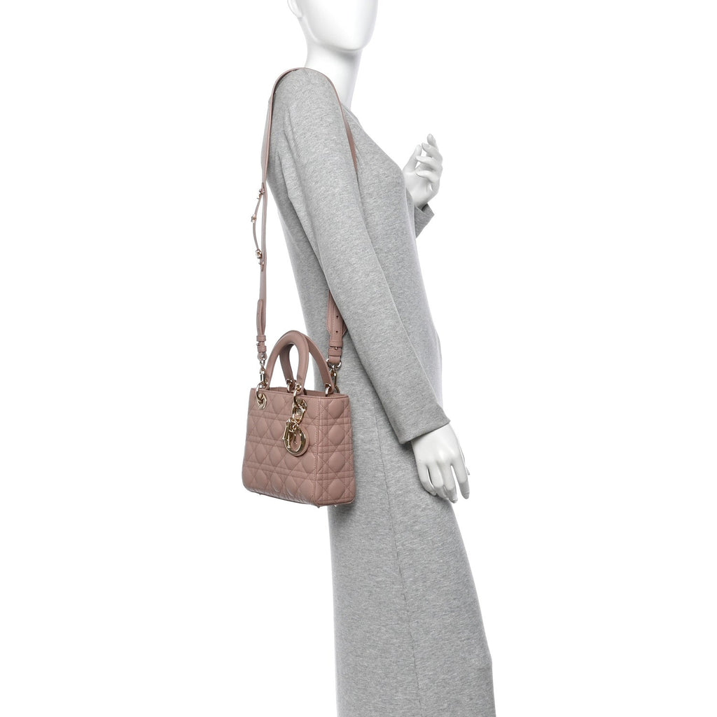 Christian Dior Lambskin Cannage Small My ABCDior Lady Dior Fard