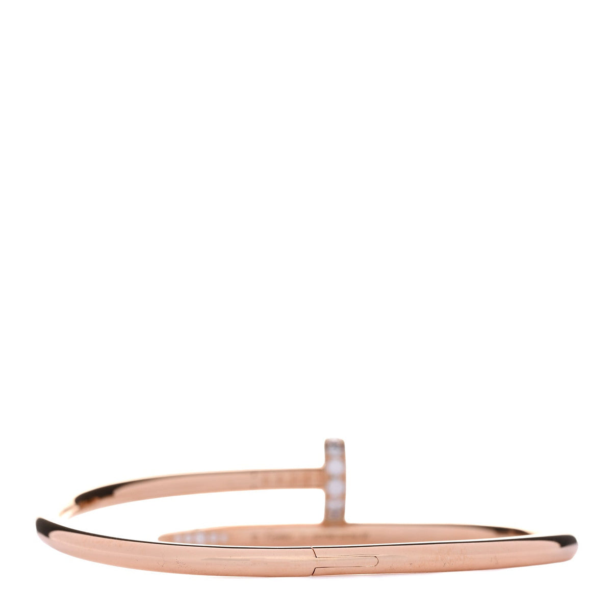 18K Pink Gold Diamond Juste Un Clou Bracelet 17