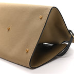 The Row Canvas Calfskin Margaux Belt 15 Fango Black