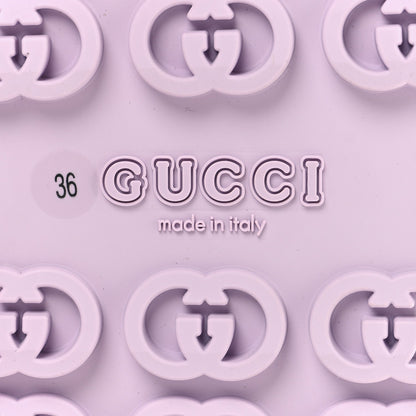 Gucci Rubber Women's Horsebit Touch Strapped Sandals 36 Talc Pink