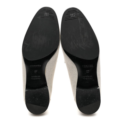 Hermes Canvas Women's H Paris Loafers 37 Prunoir