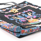 Versace Canvas Underwater Medusa Tote Black Multicolor
