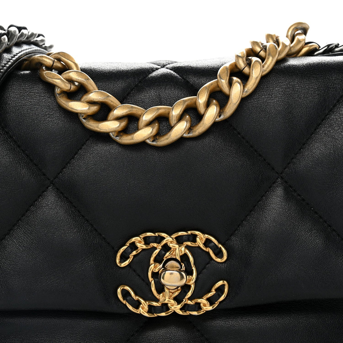 Medium Quilted Goatskin Flap Shoulder Bag