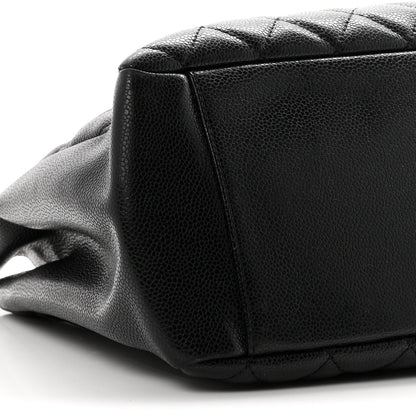 Quilted Caviar Tote Bag