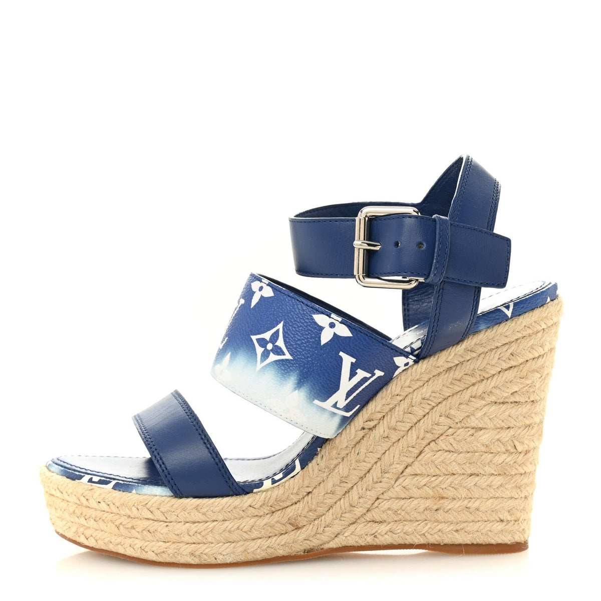 Monogram Escale Starboard Wedge Sandal Blue