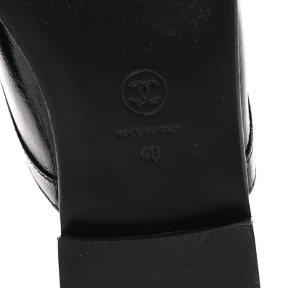 Chanel Shiny Crumpled Lambskin CC Women's Mules