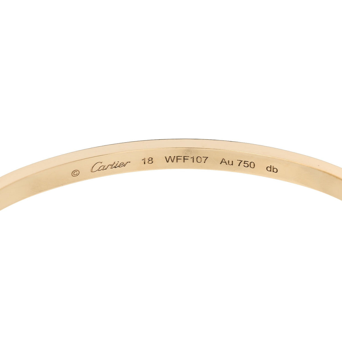 18K Yellow Gold 6 Diamond Small LOVE Bracelet 18
