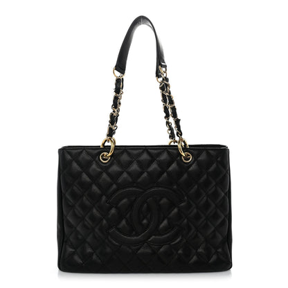 Quilted Caviar Tote Bag
