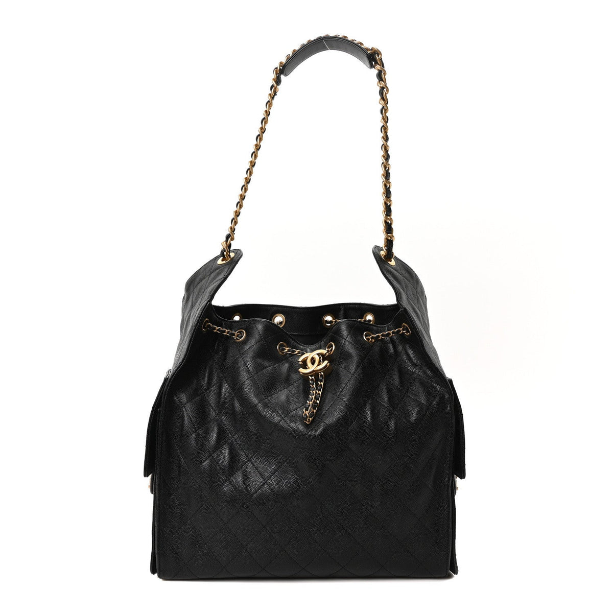 Medium Quilted Caviar Handbag