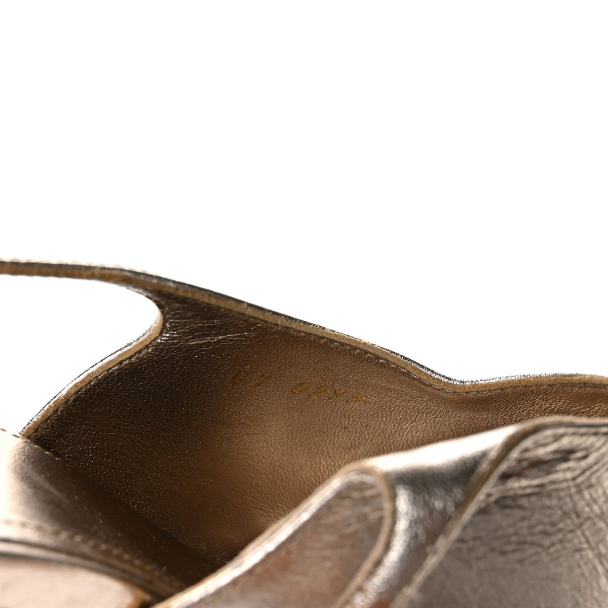 Givenchy Metallic Sheepskin Women's Show Slingback Pumps 36 Dusty Gold
