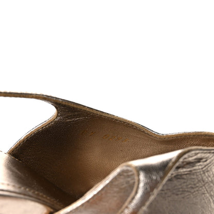 Givenchy Metallic Sheepskin Women's Show Slingback Pumps 36 Dusty Gold