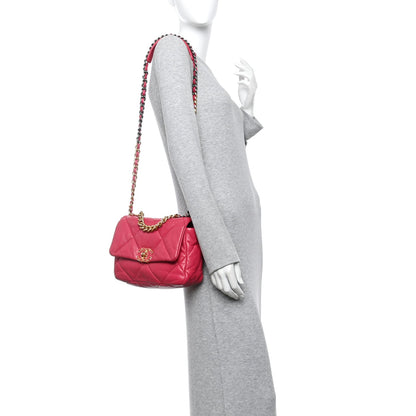 Medium Quilted Lambskin Flap Shoulder Bag