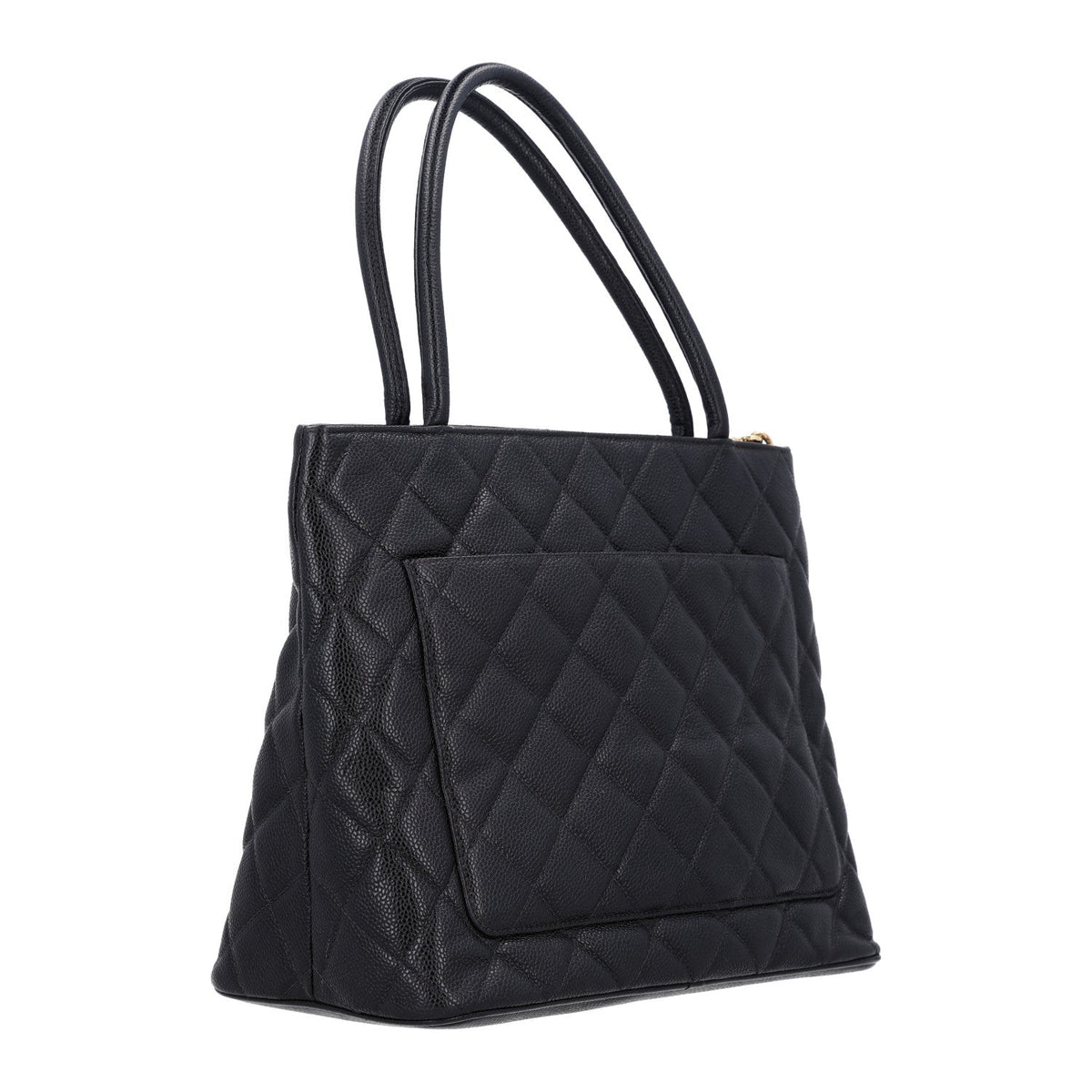Quilted Caviar Tote Bag