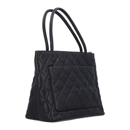 Quilted Caviar Tote Bag