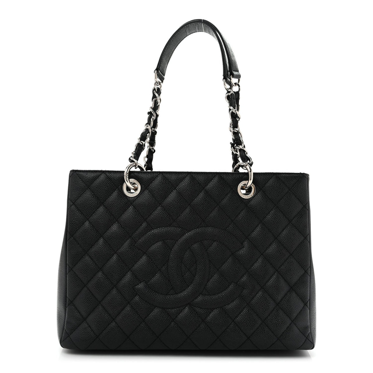 Quilted Caviar Tote Bag