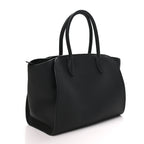 The Row Grained Calfskin Marlo 12 Tote Bag Black