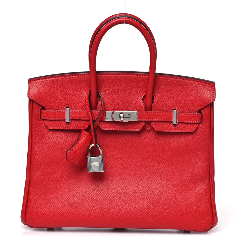 Hermes Epsom Birkin 25 Rouge Casaque