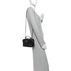 Chanel Calfskin Quilted CC Small Vanity Case Black