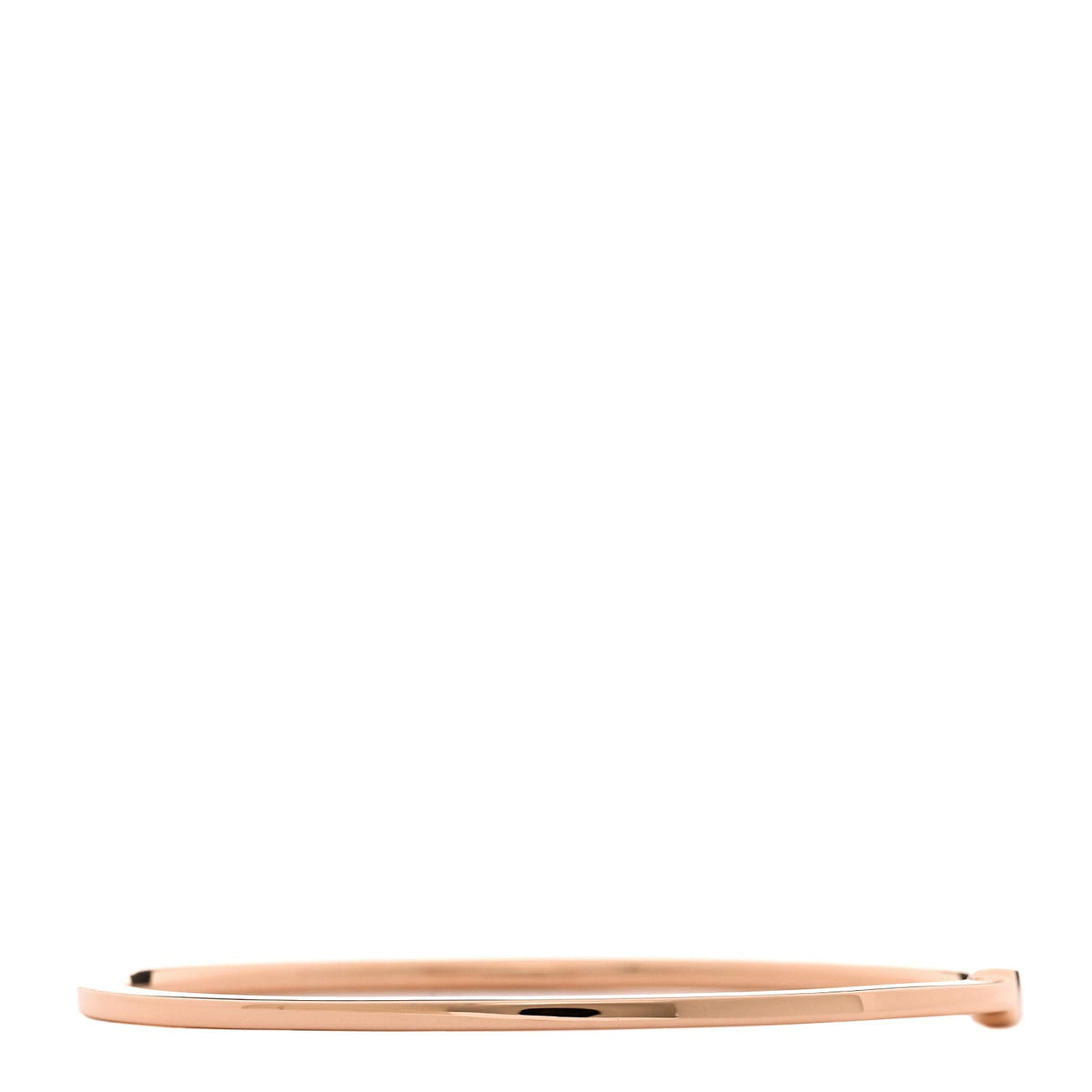 18K Rose Gold Diamond Metro Hinged Bangle Bracelet